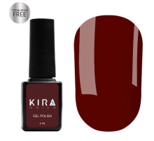 Гель-лак Kira Nails №034 HEMA/TPO free, темно-червоний емаль, 6 мл