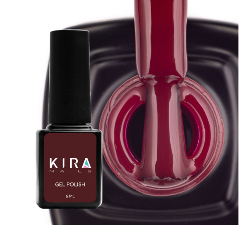 Гель-лак Kira Nails №034 темно-червоний емаль, 6 мл