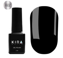 Гель-лак Kira Nails №035 HEMA/TPO free, чорний емаль, 6 мл