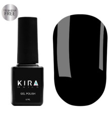 Гель-лак Kira Nails №035 HEMA/TPO free, черный эмаль, 6 мл