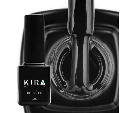 Гель-лак Kira Nails №035 чорний емаль, 6 мл