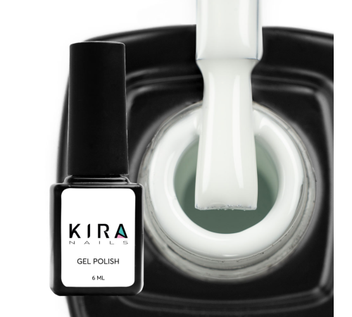 Гель-лак Kira Nails №036 білий емаль, 6 мл