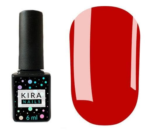 Гель-лак Kira Nails №037 яскраво-червоний емаль, 6 мл