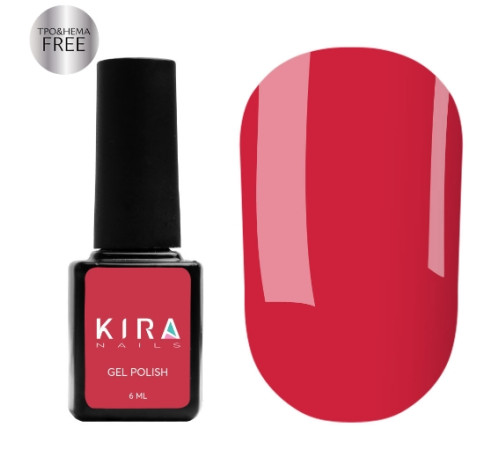Гель-лак Kira Nails №038 HEMA/TPO free, червоний емаль, 6 мл