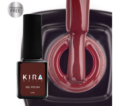 Гель-лак Kira Nails №039 HEMA/TPO free, коричневий емаль, 6 мл