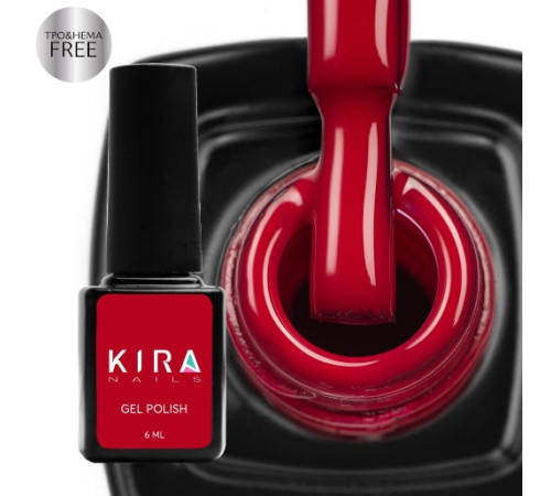 Гель-лак Kira Nails №041 HEMA/TPO free, малиновий емаль, 6 мл