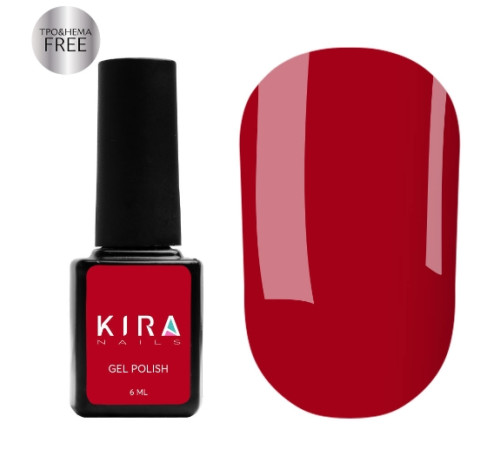 Гель-лак Kira Nails №041 HEMA/TPO free, малиновий емаль, 6 мл
