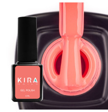 Гель-лак Kira Nails №044 яскравий кораловий-рожевий емаль, 6 мл