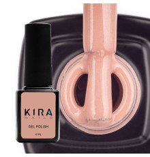 Гель-лак Kira Nails №045 темно-карамельний з дрібним шимером, 6 мл