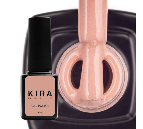 Гель-лак Kira Nails №045 темно-карамельний з дрібним шимером, 6 мл