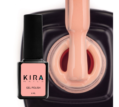 Гель-лак Kira Nails №047 приглушений персиково-бежевий емаль, 6 мл