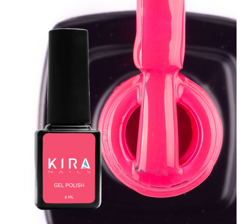 Гель-лак Kira Nails №051 яскравий рожево-кораловий емаль, 6 мл