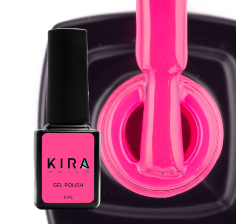 Гель-лак Kira Nails №060 фуксия эмаль, 6 мл