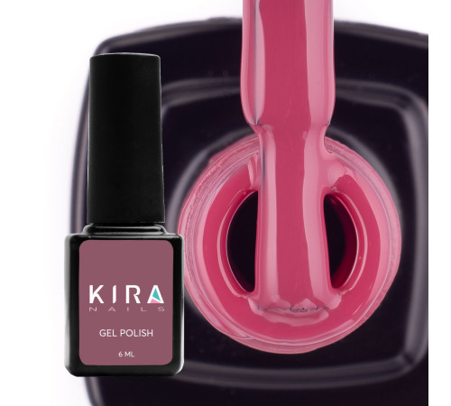 Гель-лак Kira Nails №068 холодна світла марсала емаль, 6 мл
