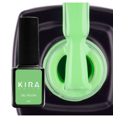 Гель-лак Kira Nails №077 салатовий емаль, 6 мл