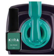 Гель-лак Kira Nails №078 зелено-бірюзовий емаль, 6 мл