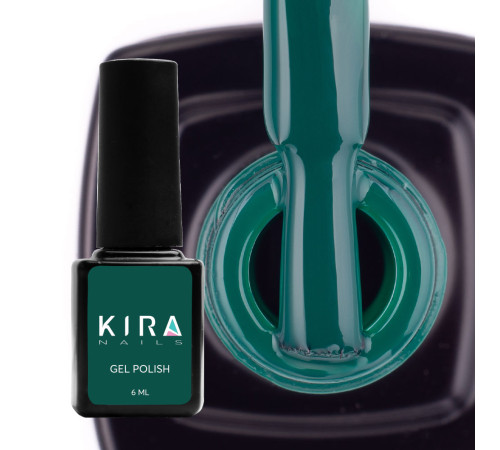 Гель-лак Kira Nails №079 насичений зелений емаль, 6 мл