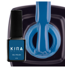 Гель-лак Kira Nails №080 темно-блакитний емаль, 6 мл