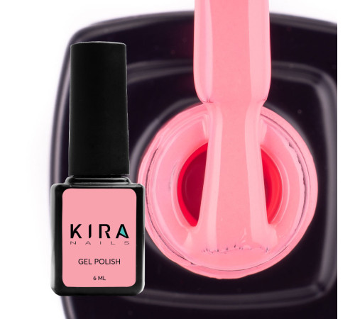 Гель-лак Kira Nails №096 яскравий рожевий неоновий емаль, 6 мл