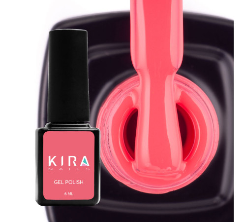 Гель-лак Kira Nails №098 коралловый неоновый эмаль, 6 мл