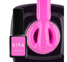 Гель-лак Kira Nails №100 приглушена рожева фуксія емаль, 6 мл