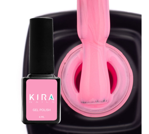 Гель-лак Kira Nails №101 яркая розовая эмаль, 6 мл