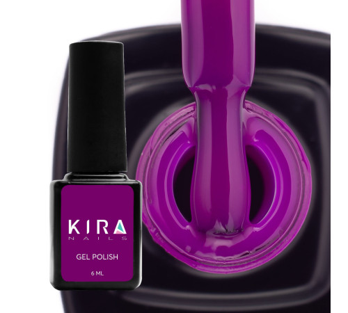 Гель-лак Kira Nails №102 темна фуксія емаль, 6 мл