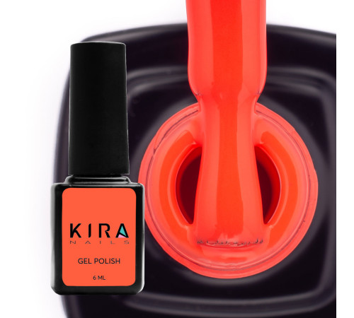 Гель-лак Kira Nails №106 світло-кораловий неоновий емаль, 6 мл