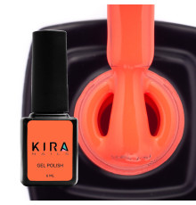 Gel polish Kira Nails #107 carrot neon enamel, 6 ml