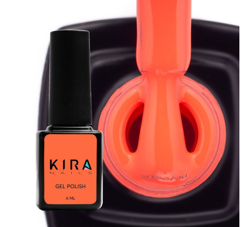 Gel polish Kira Nails #107 carrot neon enamel, 6 ml