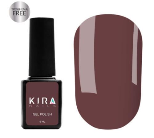 Гель-лак Kira Nails №121 HEMA/TPO free, темно-шоколадний емаль, 6 мл