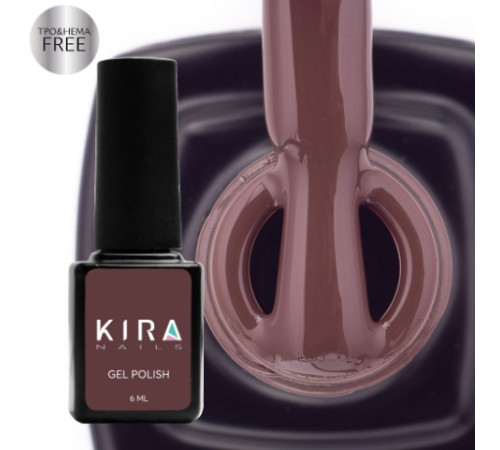 Гель-лак Kira Nails №121 HEMA/TPO free, темно-шоколадний емаль, 6 мл