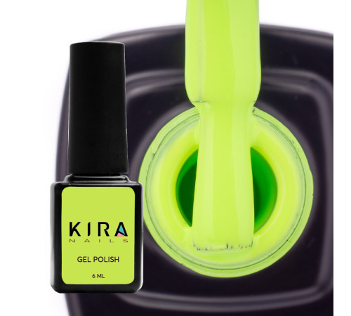 Gel polish Kira Nails No. 123 light green enamel neon, 6 ml