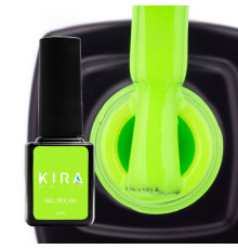 Гель-лак Kira Nails №124 салатово-неоновая эмаль, 6 мл