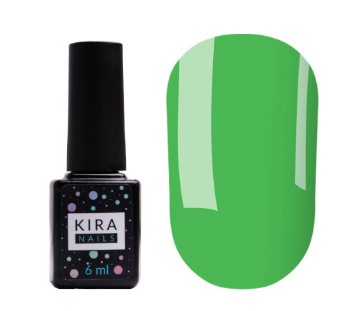 Гель-лак Kira Nails №126 приглушений зелений емаль, 6 мл