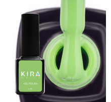 Гель-лак Kira Nails №126 приглушений зелений емаль, 6 мл