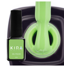 Гель-лак Kira Nails №126 приглушений зелений емаль, 6 мл