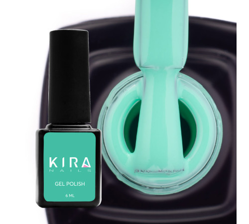 Гель-лак Kira Nails №129 бірюзовий емаль, 6 мл