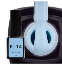 Гель-лак Kira Nails №130 ніжно-блакитний емаль, 6 мл