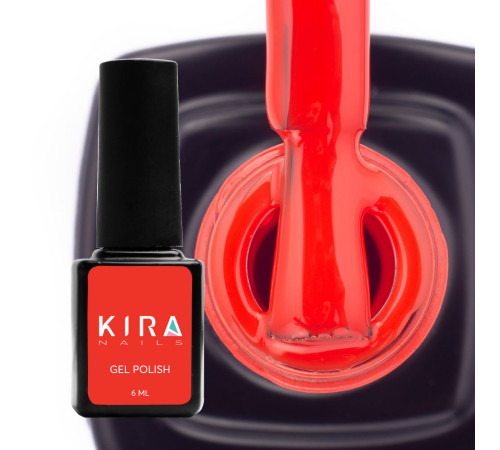 Гель-лак Kira Nails №143 темно-морквяний емаль, 6 мл