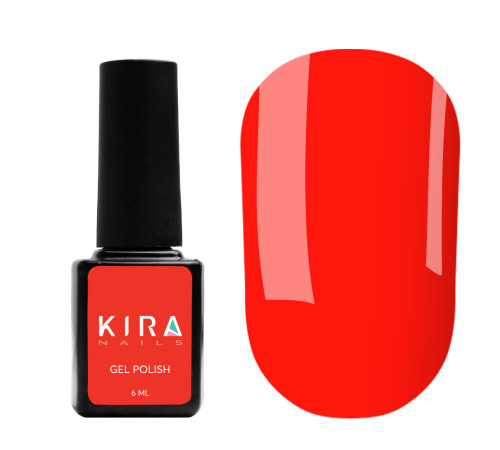 Гель-лак Kira Nails №143 темно-морквяний емаль, 6 мл