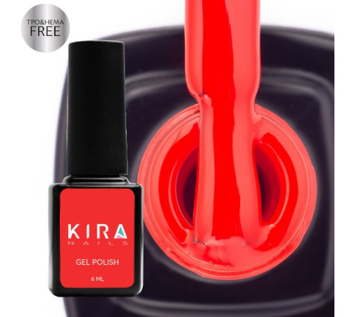 Kira Nails Gel Polish No. 144 HEMA/TPO free, rich red enamel, 6 ml