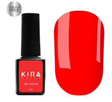 Гель-лак Kira Nails №144 HEMA/TPO free, насичений червоний емаль, 6 мл