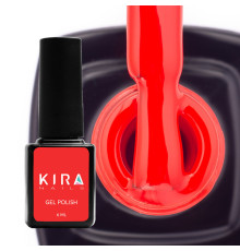 Gel polish Kira Nails #144 saturated red enamel, 6 ml
