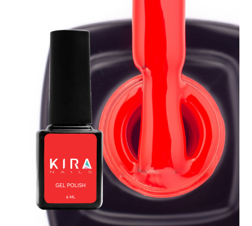 Гель-лак Kira Nails №144 насичений червоний емаль, 6 мл