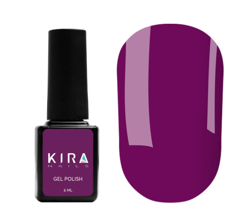Гель-лак Kira Nails №151 баклажанная эмаль, 6 мл