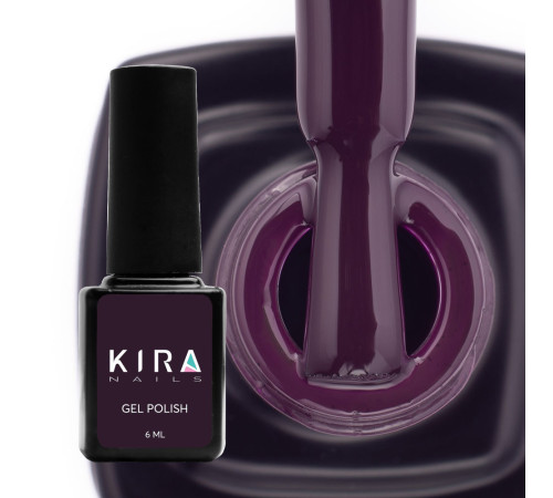 Гель-лак Kira Nails №153 темный баклажан эмаль, 6 мл