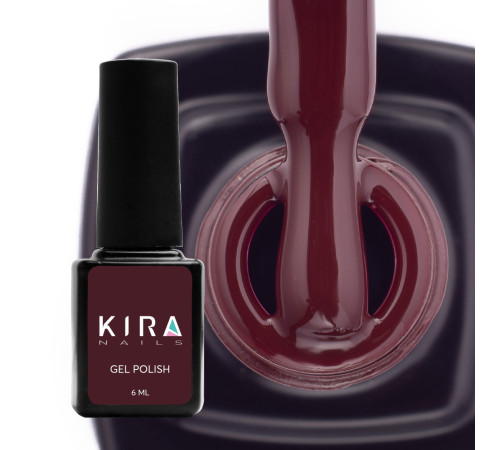 Гель-лак Kira Nails №154 темно-коричневий емаль, 6 мл