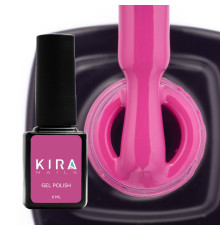 Гель-лак Kira Nails №155 бузково-рожевий емаль, 6 мл
