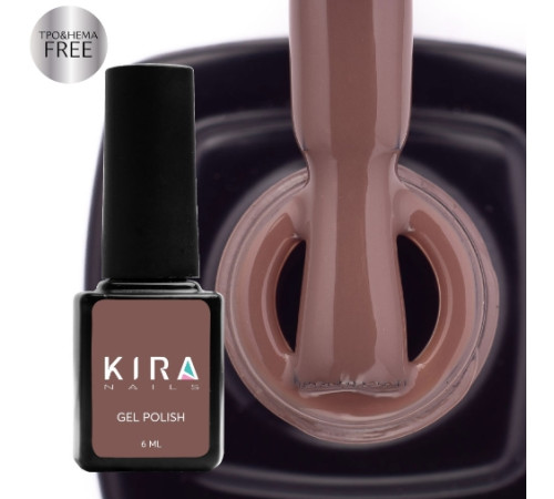 Kira Nails Gel Polish No. 170 HEMA/TPO free, milk chocolate enamel, 6 ml